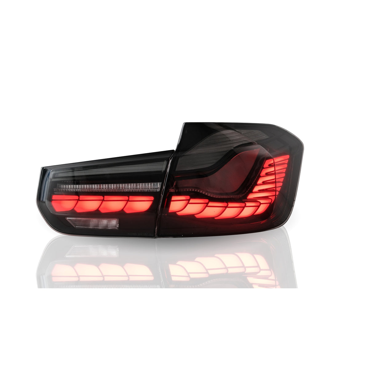 JOM OLED/LED Feux Arrière pour BMW F30 Berline 2011-2019 Rouge Foncé Fumé