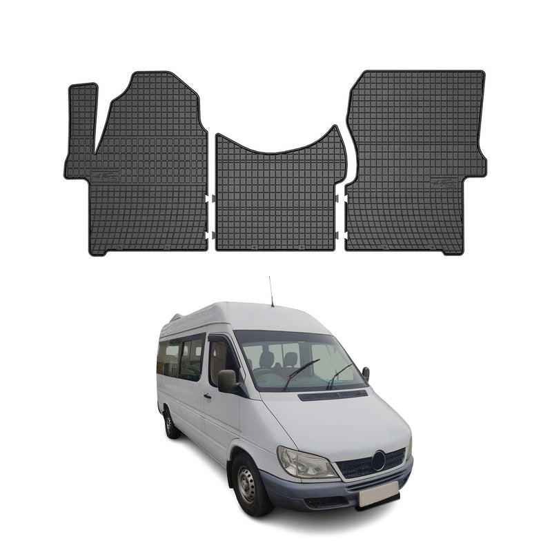 Tapis de Sol pour Mercedes Sprinter W906 2006-2018 Caoutchouc Noir