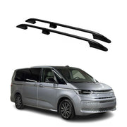 Barres de toit longitudinales pour VW Transporter T7 2023-2026 L1 court Noir 2x