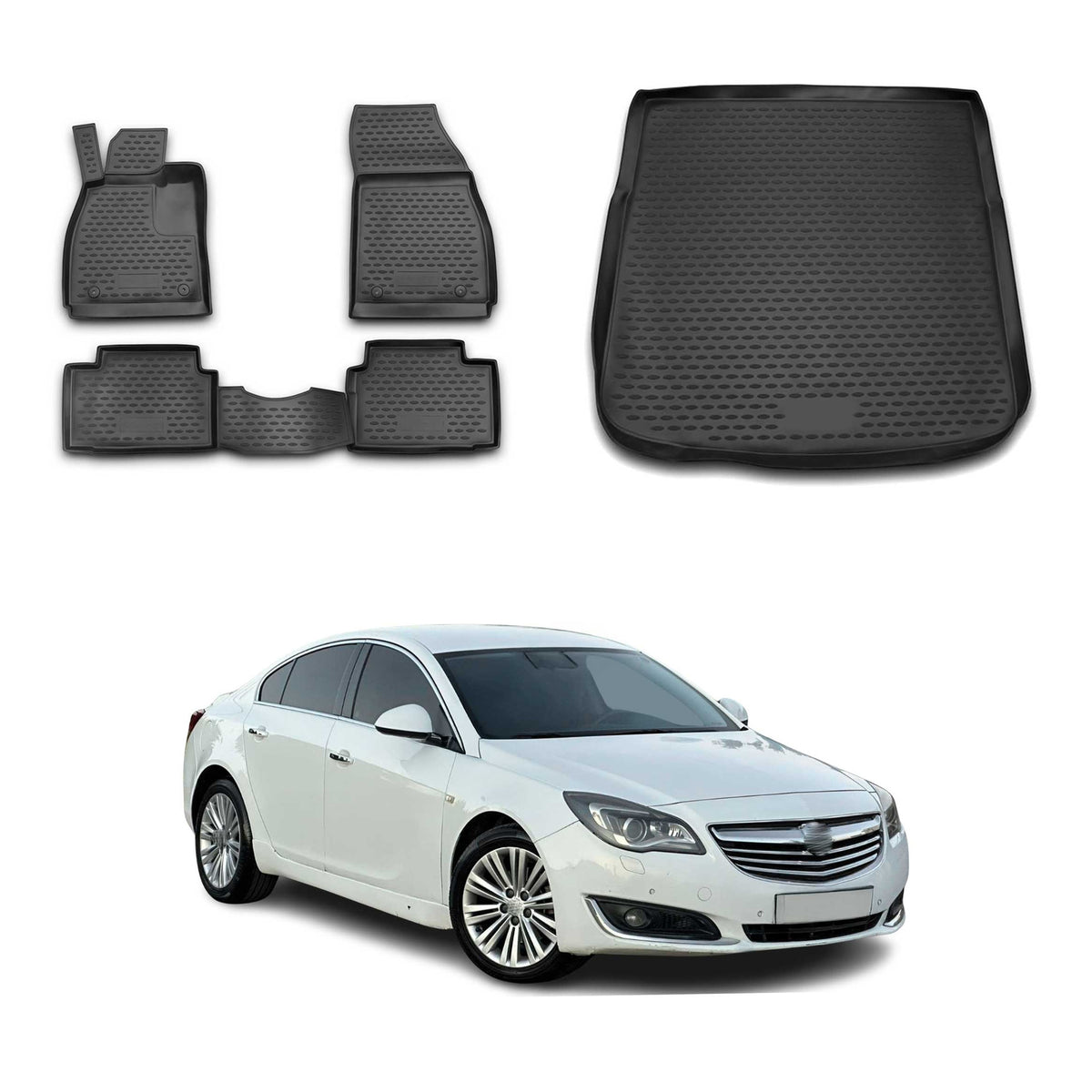 OMAC Kit Tapis de Sol et Coffre pour Opel Insignia Coupe 2008-2017
