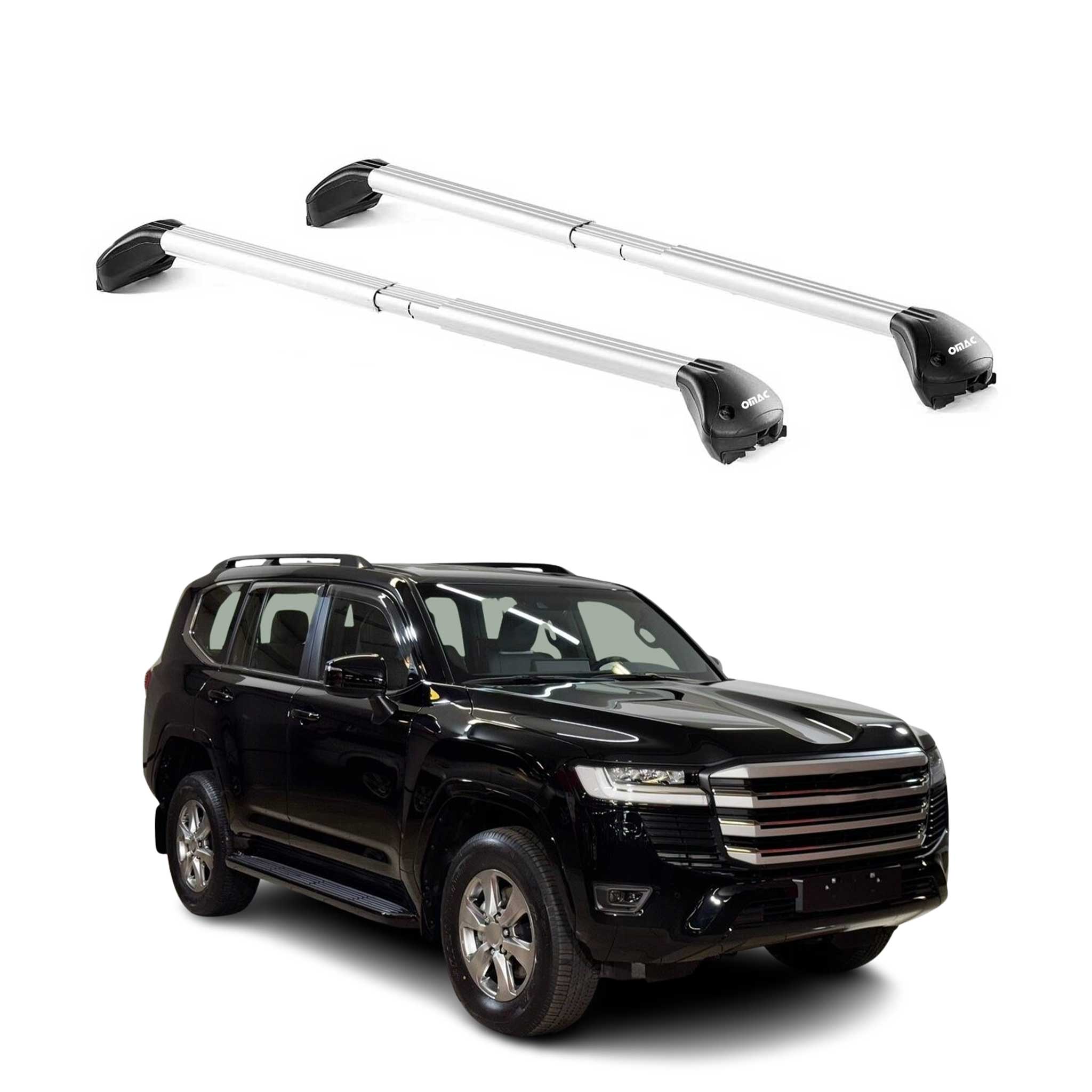 Barres de toit transversales pour Toyota Land Cruiser J250 2024 Gris Alu ABE