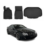 Kit Tapis de sol et coffre pour Mercedes Classe SL R230 2008-2012 en Caoutchouc
