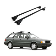 Barres de toit Transversales pour Audi 80 Avant 1991-1996 Acier Noir 2Pcs