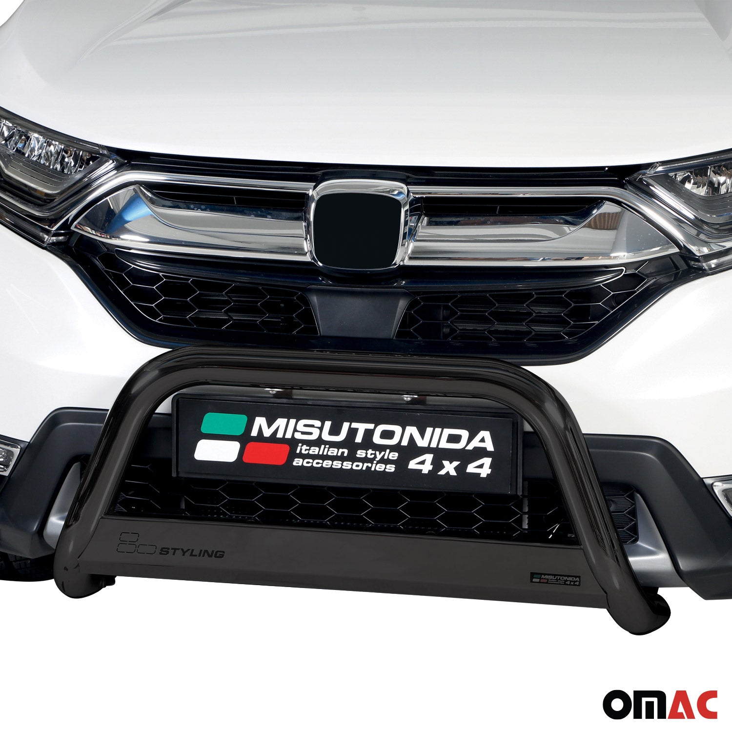 Pare-buffle Avant pour Honda CR-V VH 2017-2022 63 mm en Acier Noir