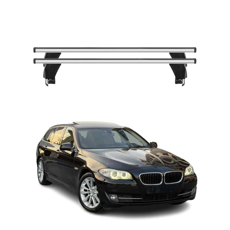 Menabo Barres de transversales pour BMW Série 5 F11 Break 2009-2017 Alu Gris 2x