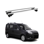 Barres de toit Transversales pour Fiat Doblo 2010-2021 Aluminium Argent