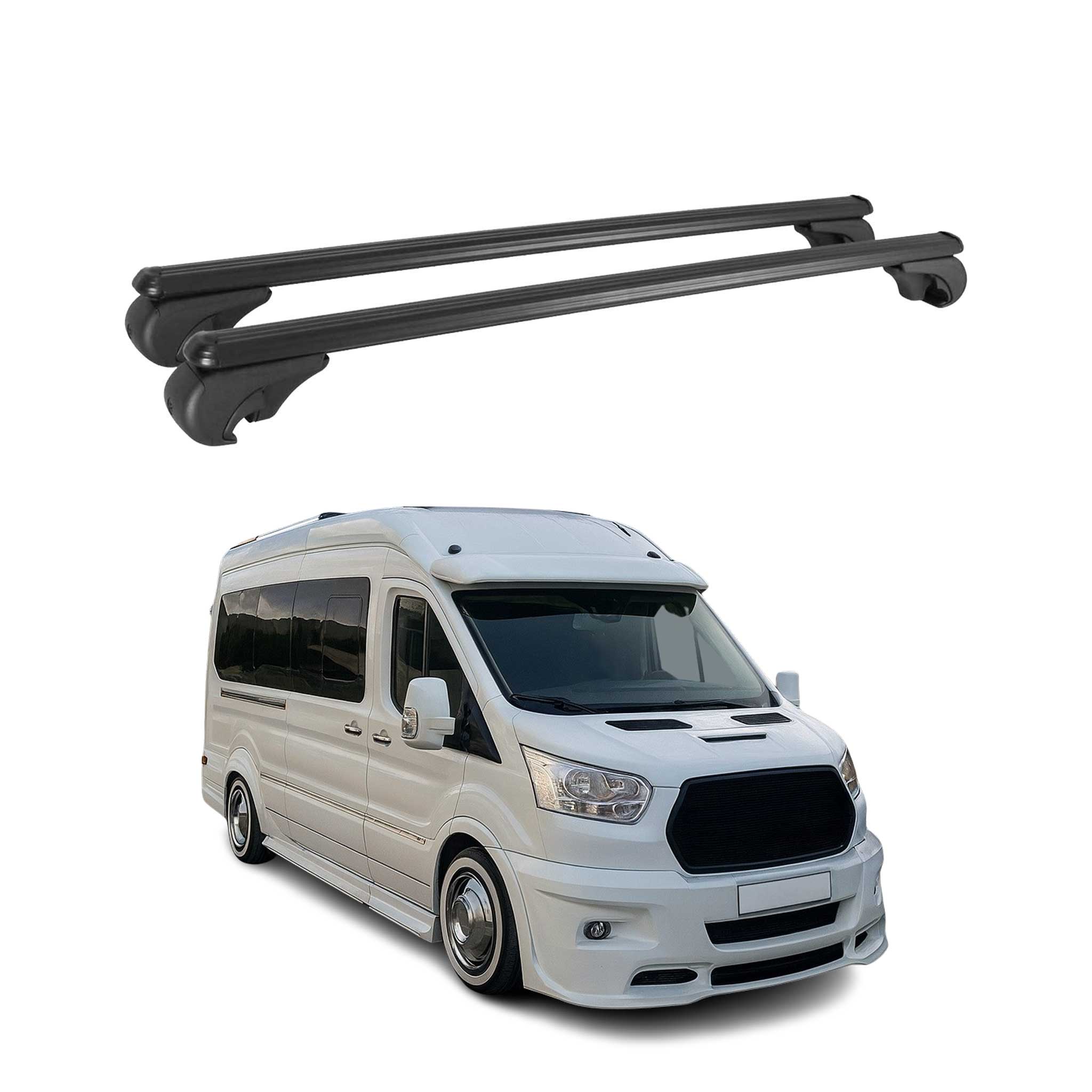 Barres de toit Transversales pour Ford Transit 2015-2026 Aluminium Noir