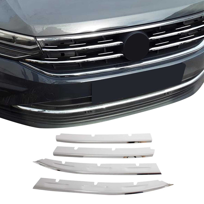 Moulure de Grille de Calandre pour VW Tiguan 2020-2024 Chromé 4Pcs