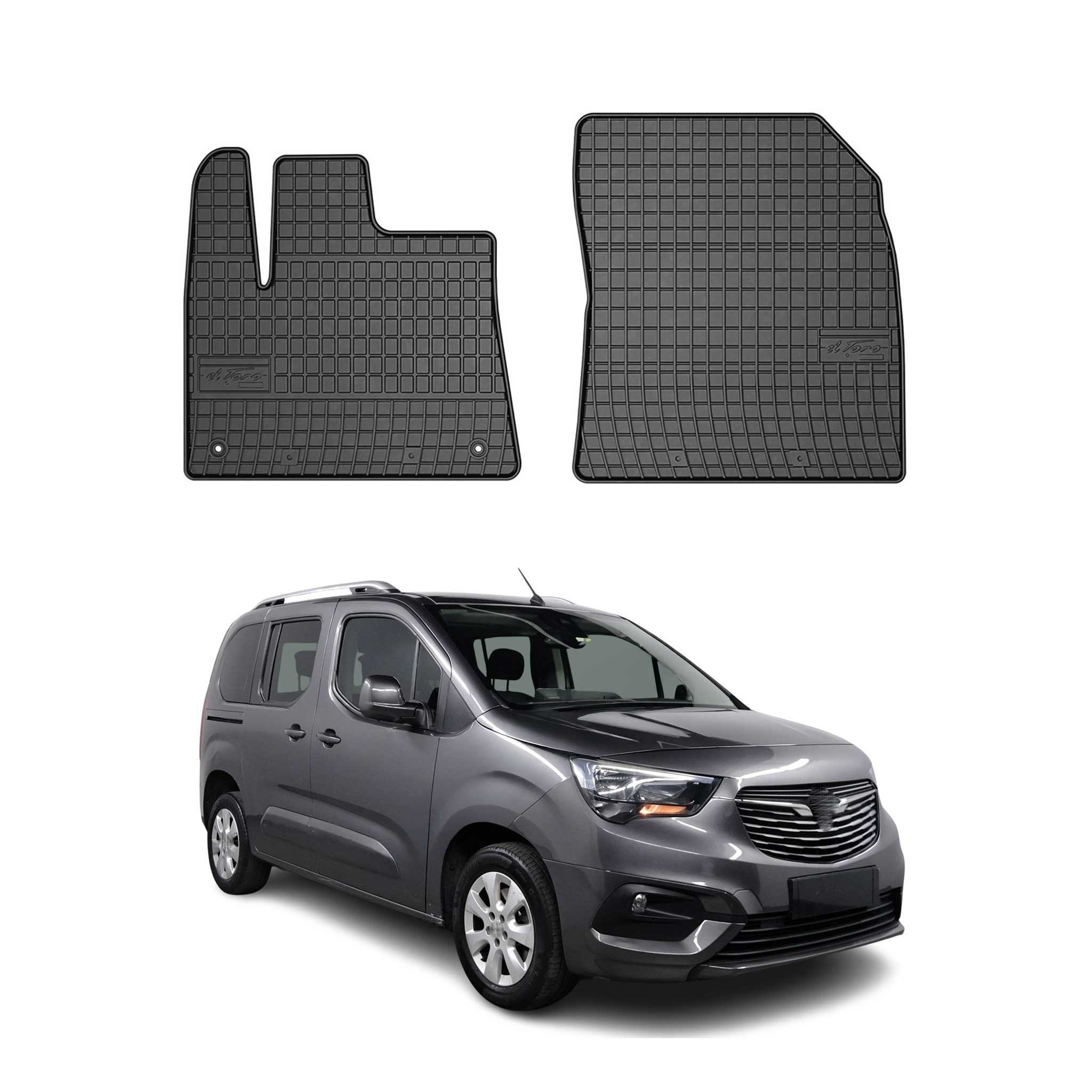 Tapis de Sol pour Opel Combo E 2019-2026 Caoutchouc Noir