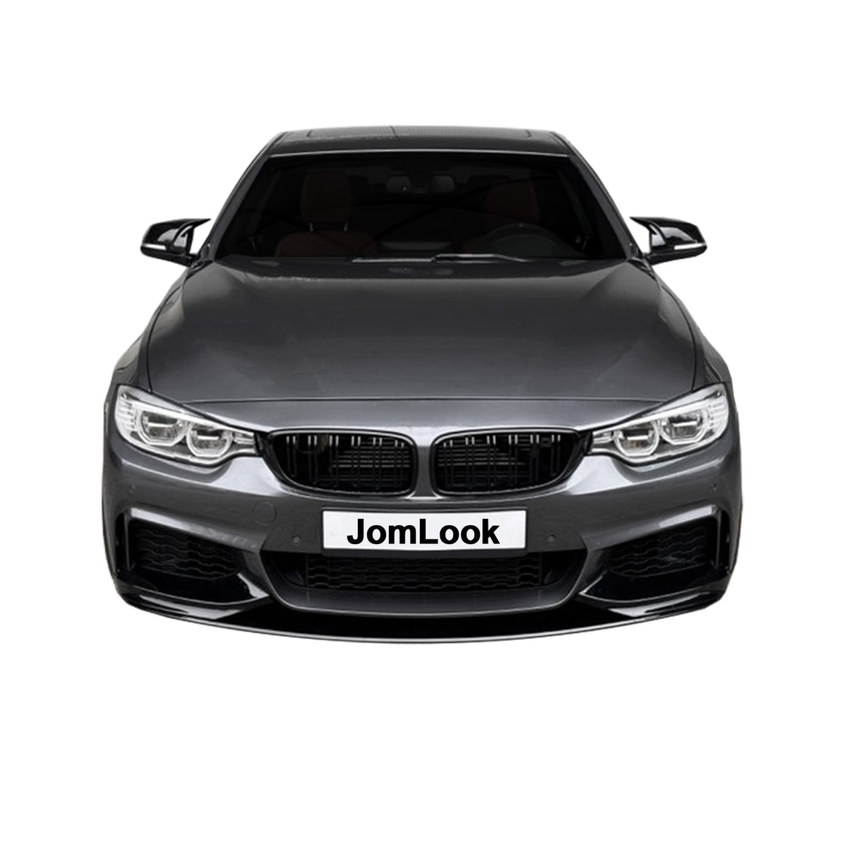 JOM Calandre Noir Brillant Doppelrippen pour BMW Série 4 F32/F33/F36 2013- ohne Emblem