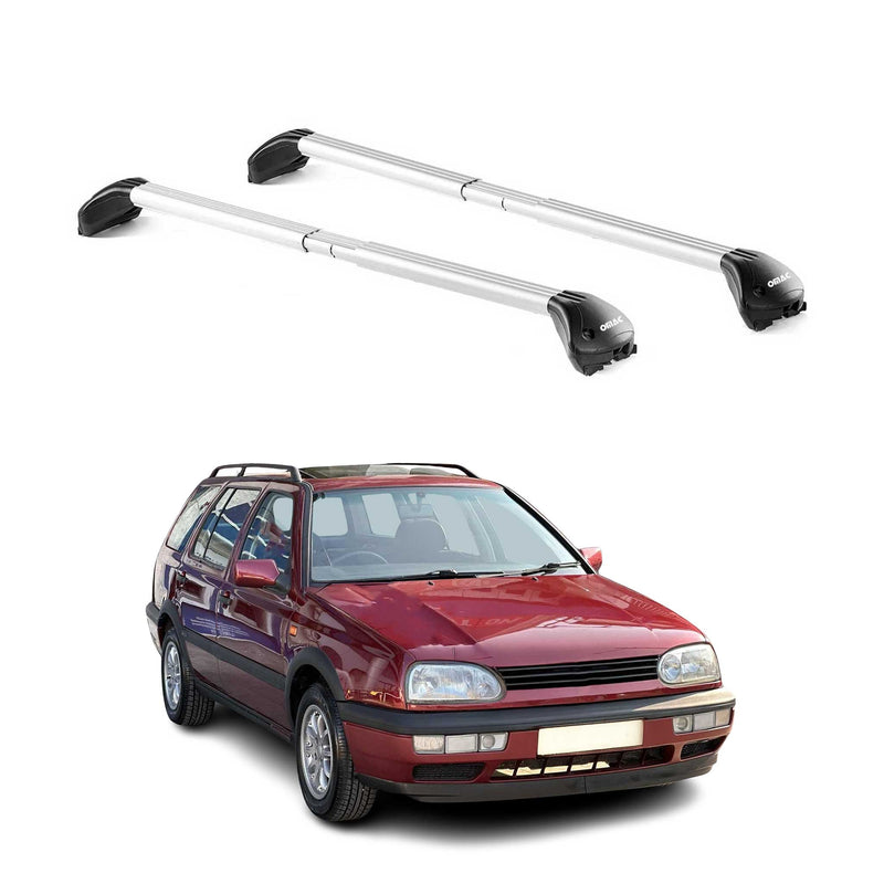Barres de toit pour VW Golf III IV Wagon 1993-2007 Gris Argenté 2 pièces ABE
