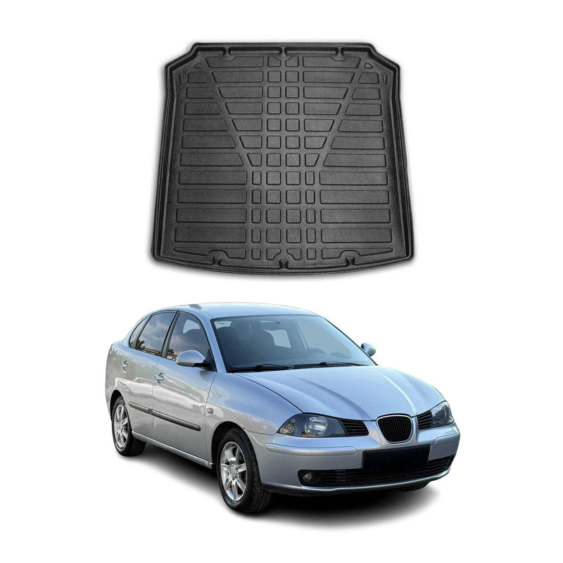 Tapis de Coffre pour Seat Cordoba 2000-2009 Berline en TPE Noir
