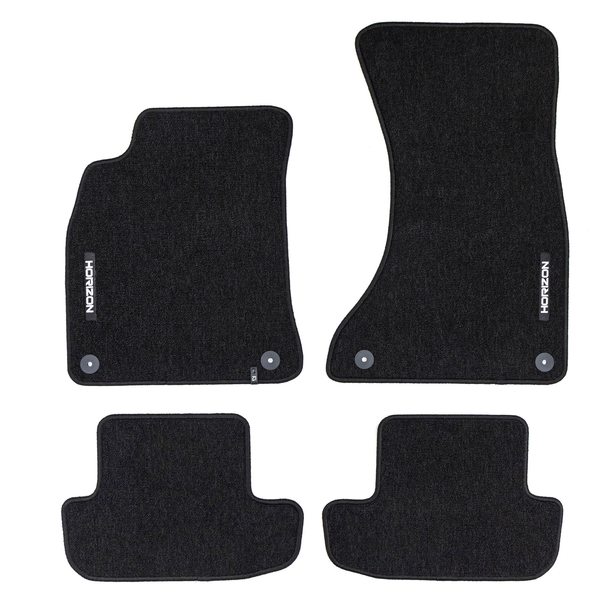 Tapis de Sol de Voiture pour Audi A5 Coupé 8T 2007-2016 Velours Noir 4Pcs
