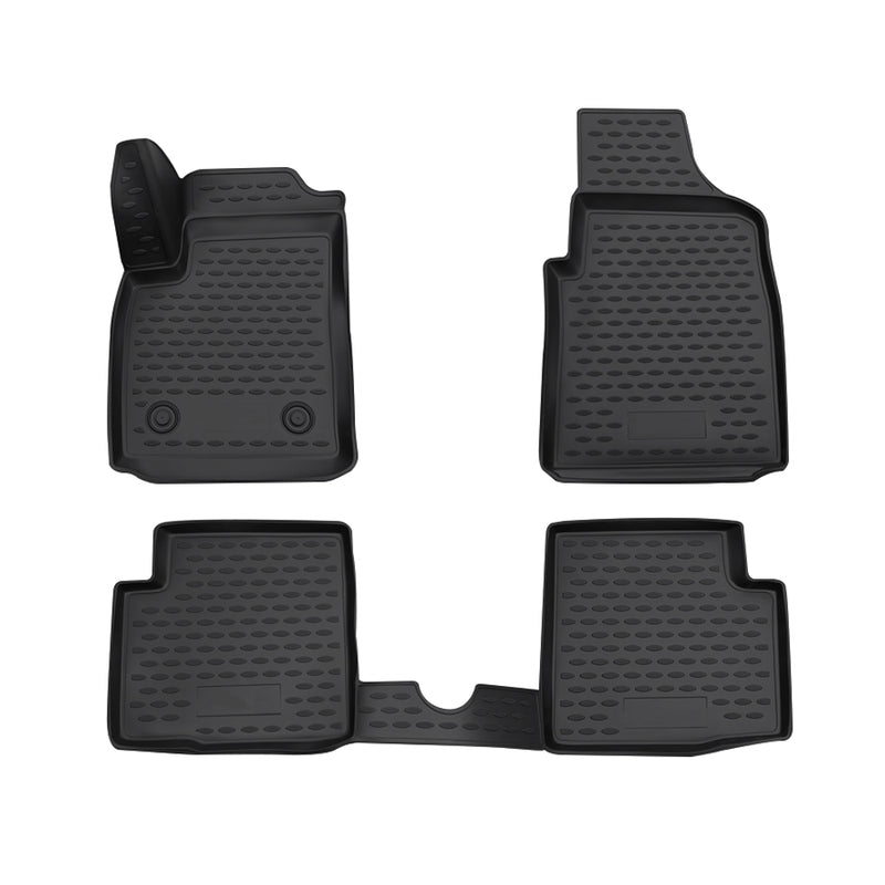 Tapis de sol pour Ford Ka 2008-2016 en caoutchouc TPE 3D Noir 4Pcs