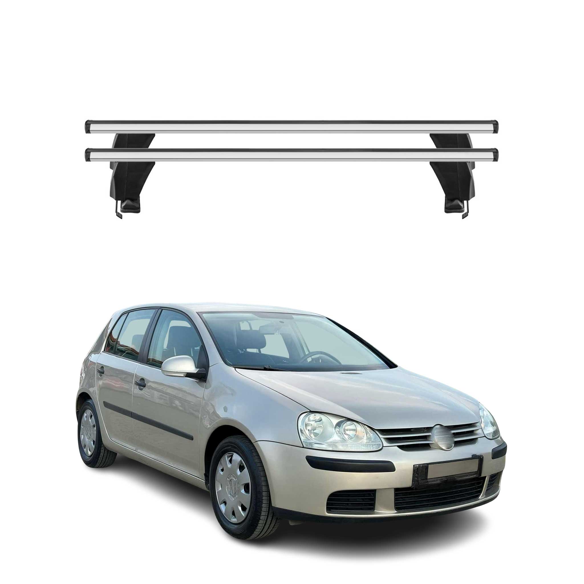 Menabo Barres de toit Transversales pour VW Golf V 2003-2008 Alu Gris 5 portes