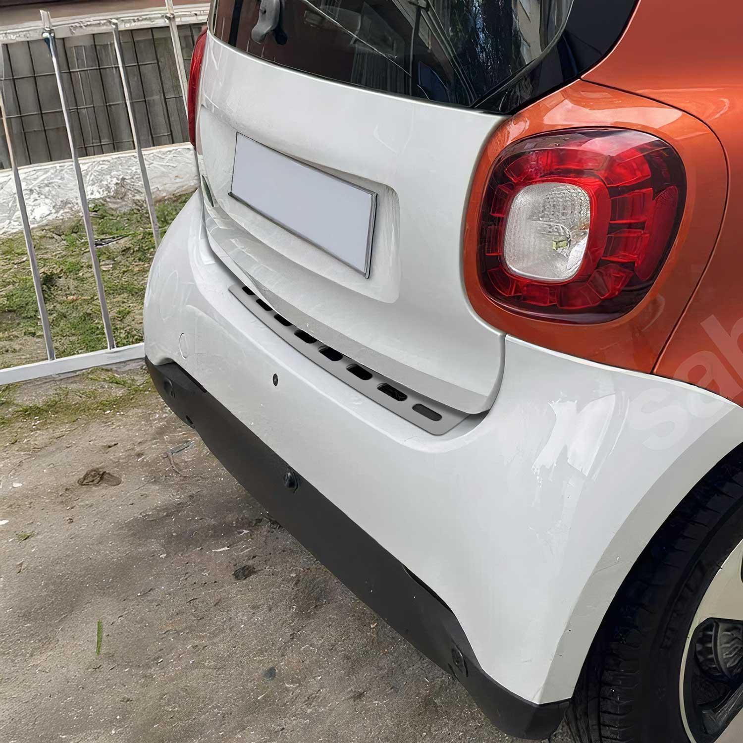 Protection de Pare-Chocs Arrière pour Smart ForTwo III W453 2014-2024 Inox polie