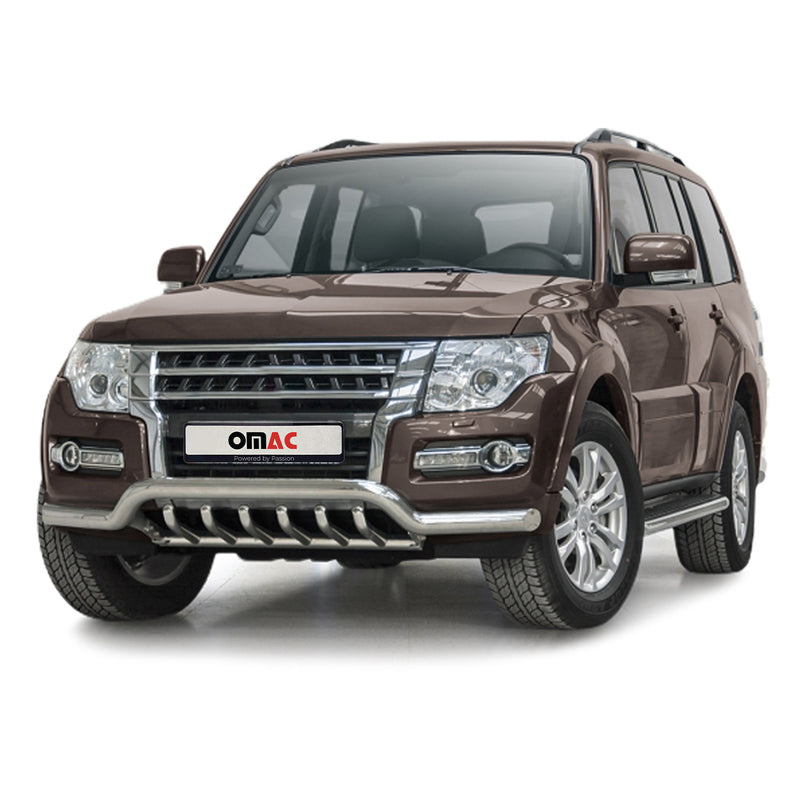 Pare-Buffle Avant Pour Mitsubishi Pajero 2014-2021 Argent