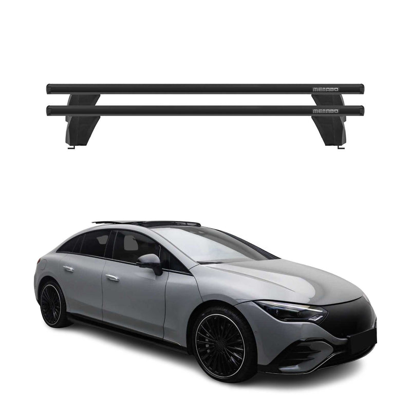 Menabo Barres De Toit Transversales pour Mercedes EQE V295 2022-2025 Noir Alu