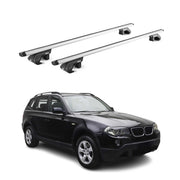 Barres de toit transversales ABE pour BMW X3 E83 2004-2010 5 P Alu Gris 2x