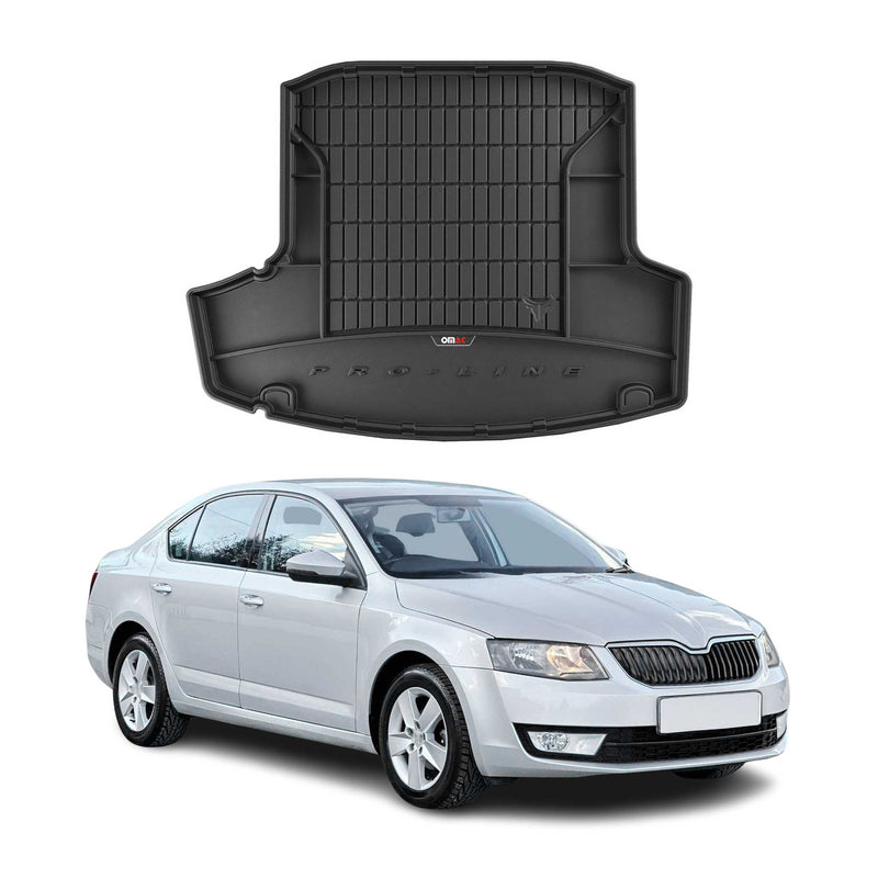 Tapis de Coffre pour Skoda Octavia 2016-2019 TPE Noir
