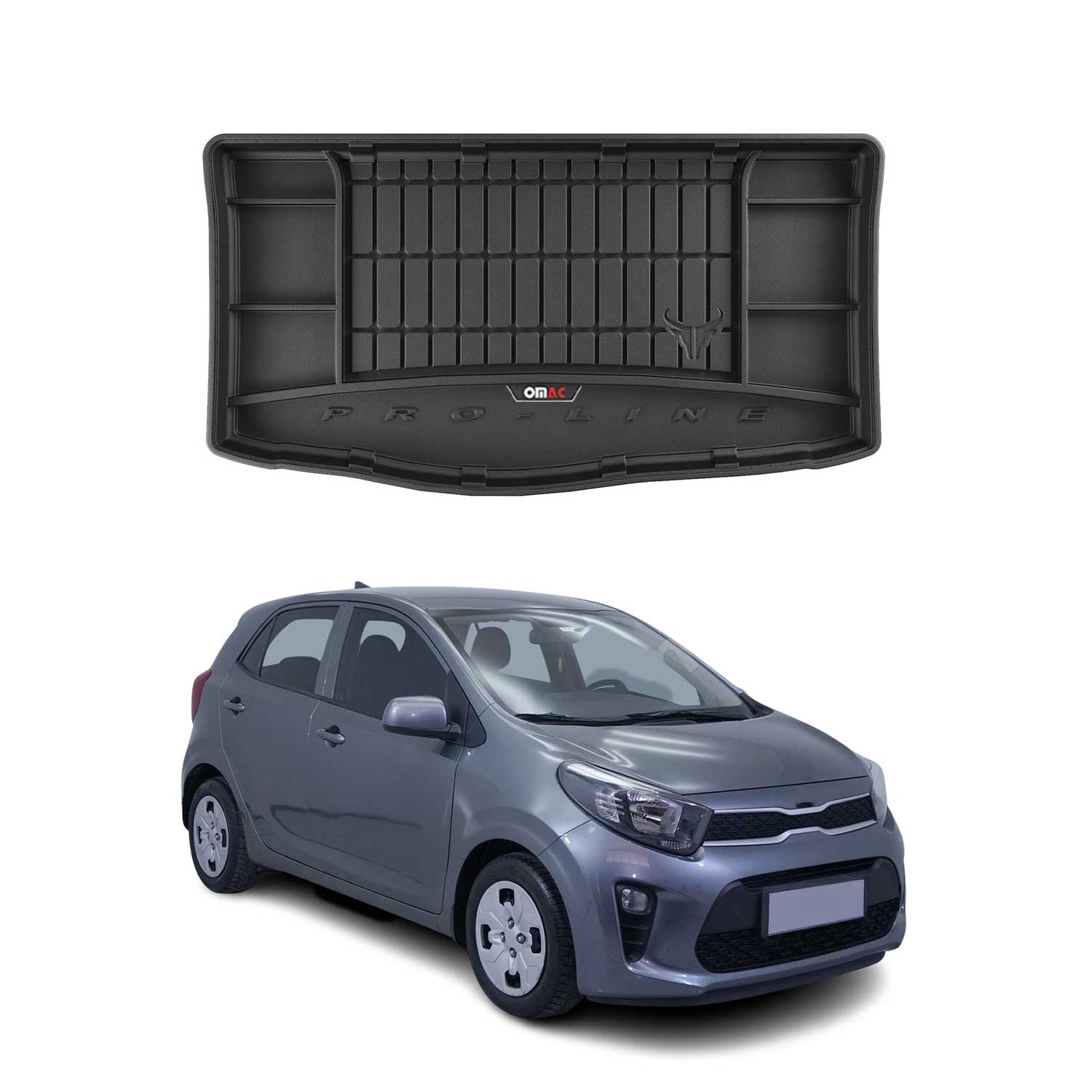 Tapis de Coffre pour Kia Picanto 2017-2025 TPE Noir