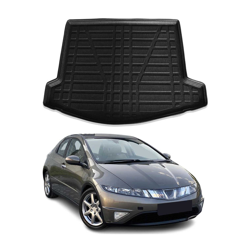 Tapis de Coffre pour Honda Civic 2006-2011 HB en TPE Noir