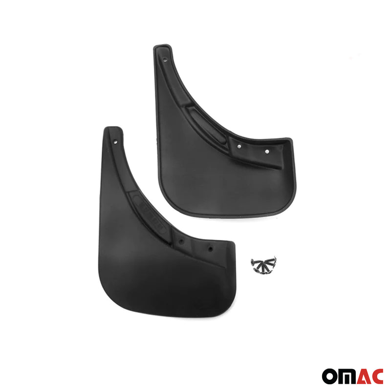 Bavettes Garde Boue pour Fiat 500 & 500C 2007-2025 Avant &Arrière Noir 4x