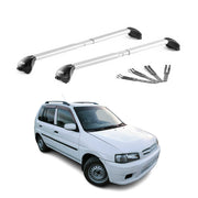 Barres de toit pour Mazda Demio DW 1998-2002 Aluminium Gris Argenté 2 pièces ABE