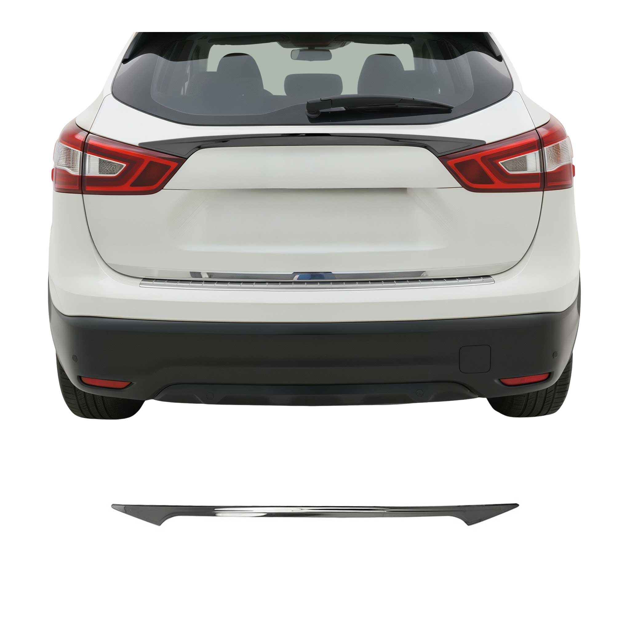 Poignée de Coffre Arrière pour Nissan Qashqai 2014-2021 acier inox foncé