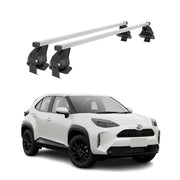Menabo Barres de toit transversales pour Toyota Yaris Cross 2021-2026 Acier Gris