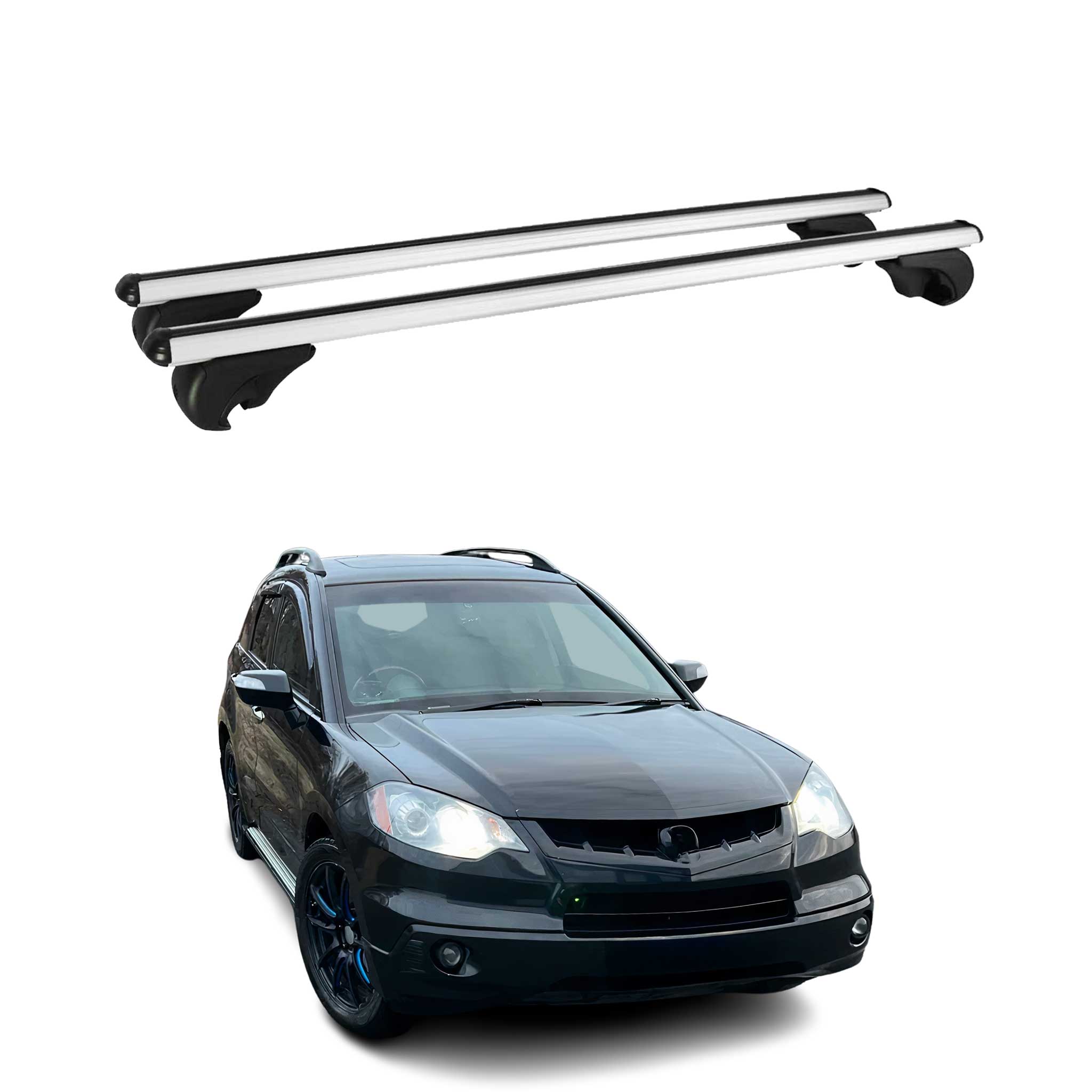 Barres de toit transversales pour Acura RDX I II 2007-2018 Aluminium Argent