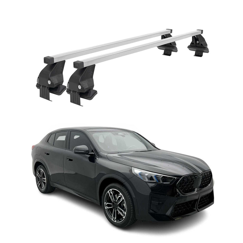 Menabo Barres de toit transversales pour BMW iX2 U10 2024-2025 Acier Gris 2x