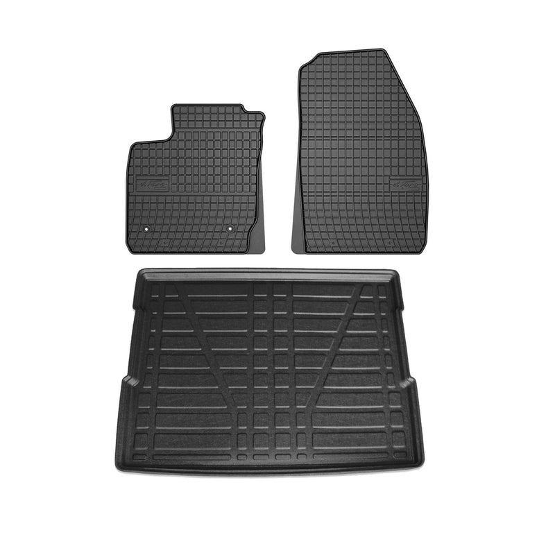 Kit Tapis de sol et coffre pour Ford Tourneo Courier 2014-2024 TPE Noir