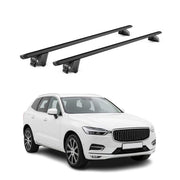 Barres de toit transversales pour Volvo XC60 II 2018-2026 Alu Noir 2 pièces ABE