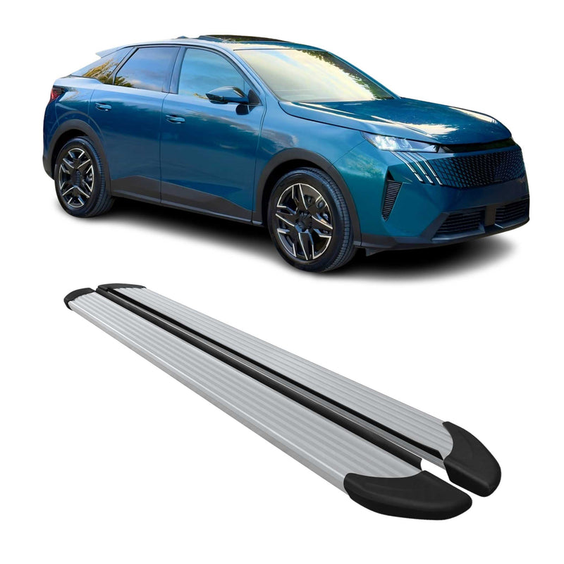 2024-2025 Peugeot 3008 III Marchepieds Latéraux pédale Aluminium Argent 2Pcs