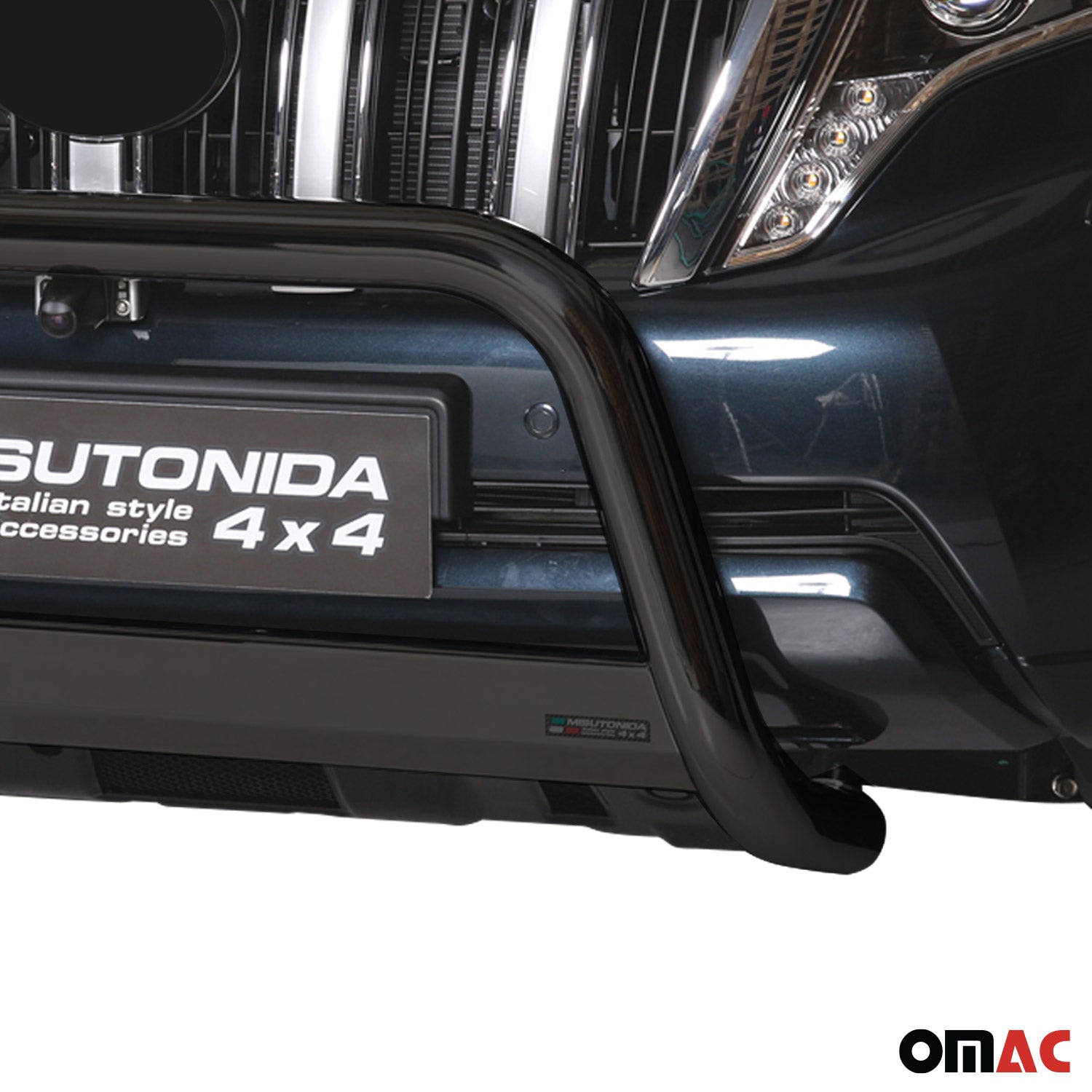 Pare-buffle Avant pour Toyota Land Cruiser Prado J150 2014-2017 63 mm Acier Noir