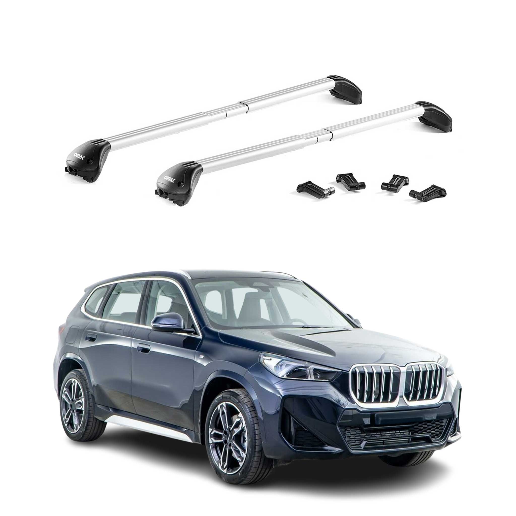 Barres de toit transversales pour BMW X1 U11 2022-2026 Aluminium Gris 2x ABE