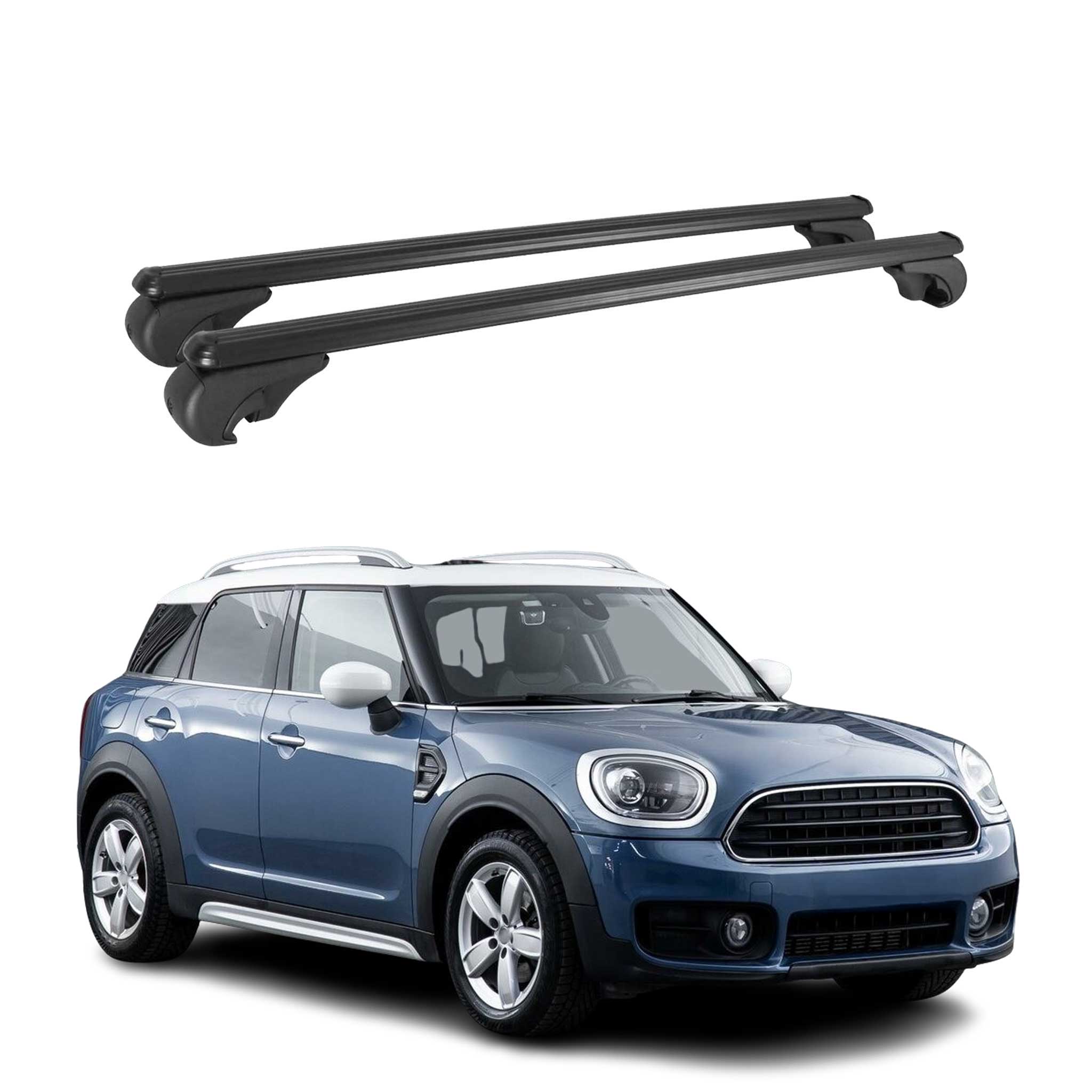Barres de toit Transversales pour Mini Countryman F60 2017-2023 Aluminium Noir