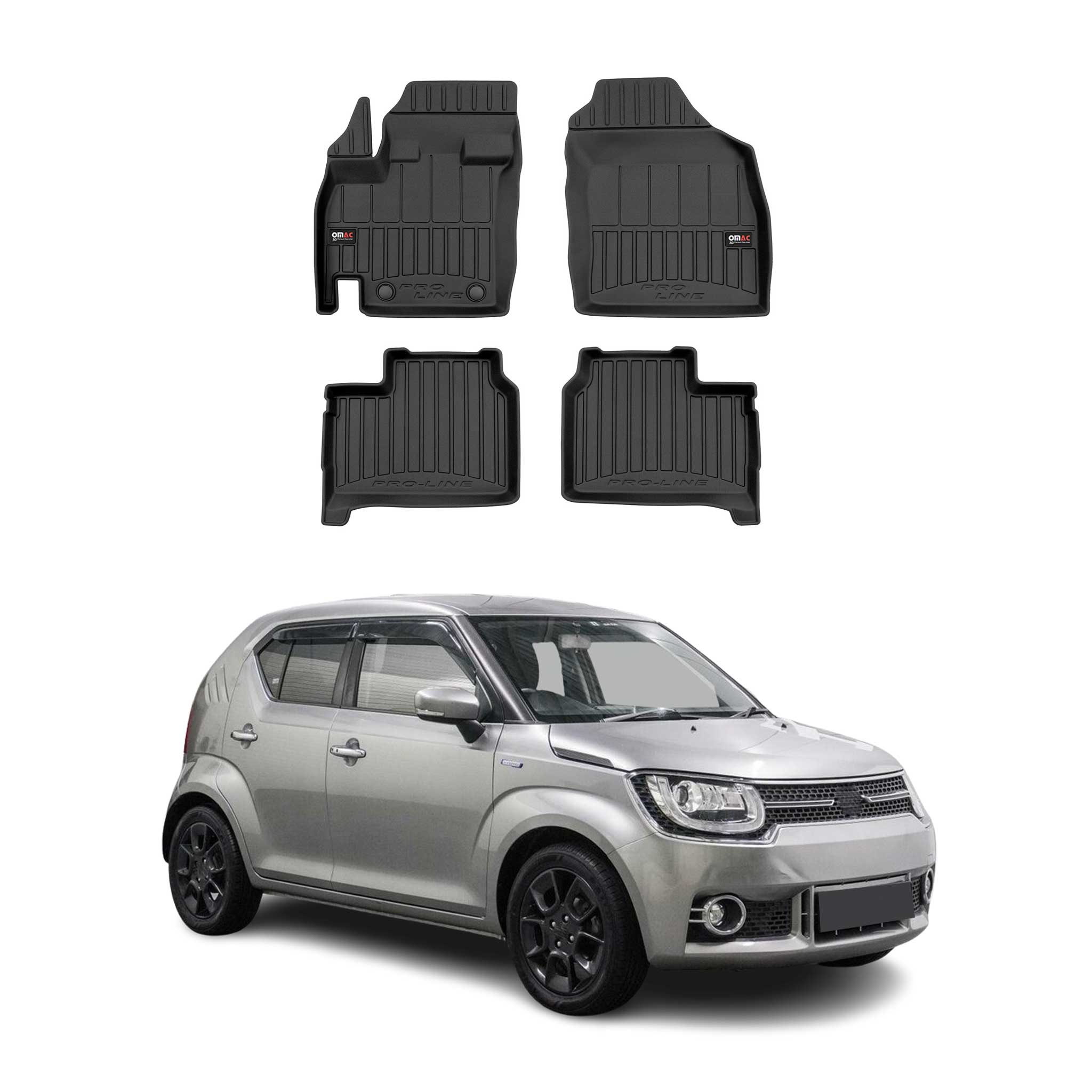 Tapis de Sol pour Suzuki Ignis 2016-2026 TPE Noir 4 Pcs