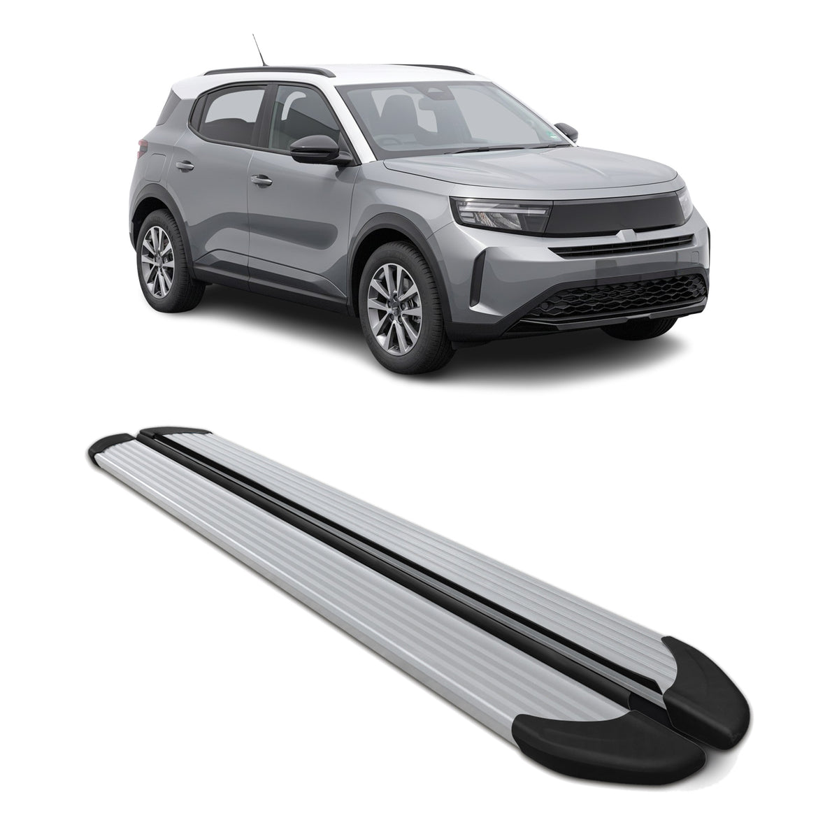 Marchepieds Latéraux pour Opel Frontera 2024-2026 Aluminium Argent 2Pcs