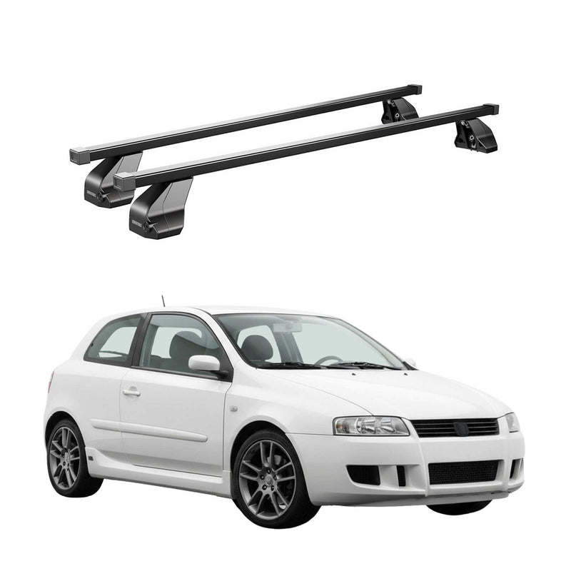 Barres Transversales Menabo pour Fiat Stilo 2001-2010 3-portes Noir