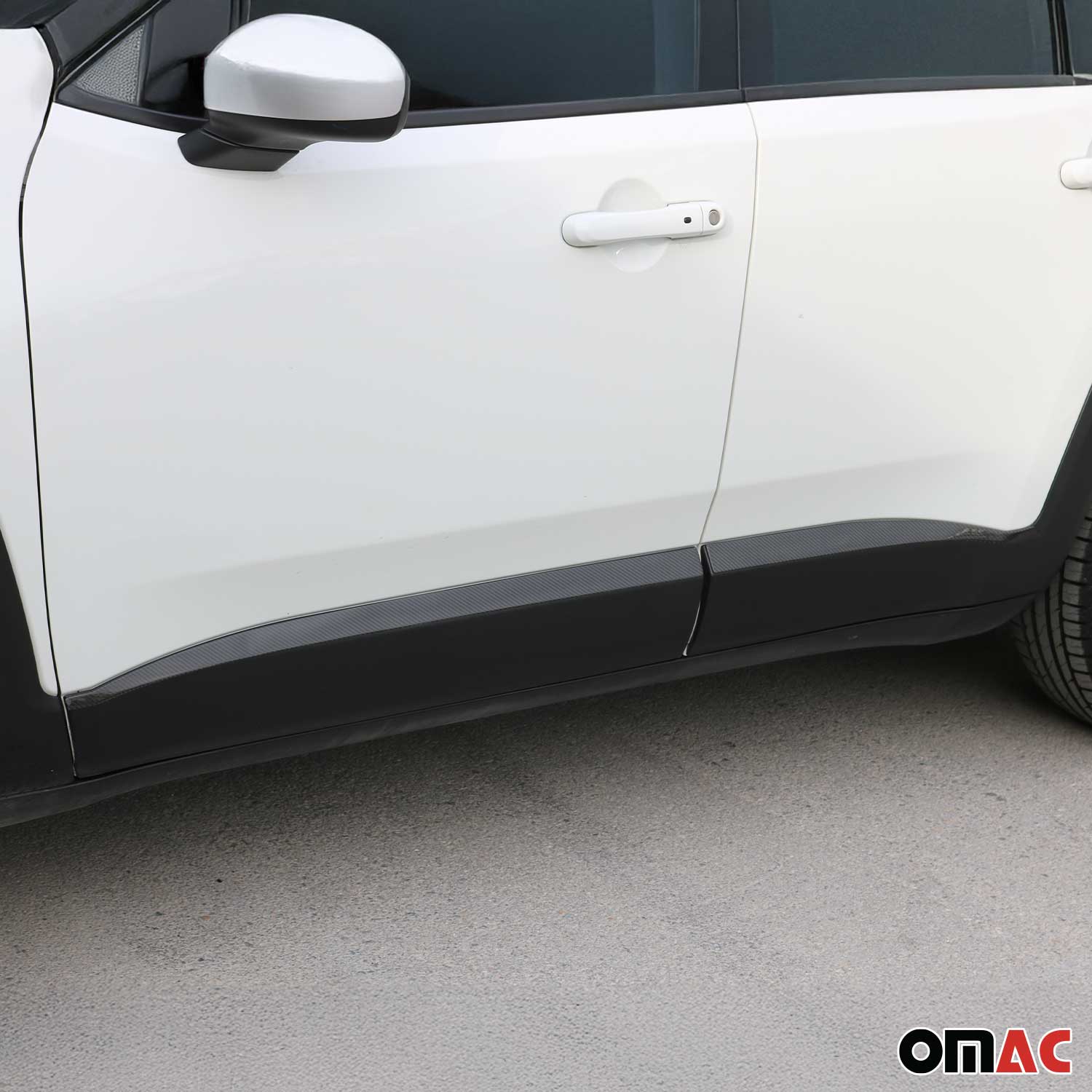 Garniture Baguette de porte latérale pour Jeep Renegade 2014-2024 Carbone Noir