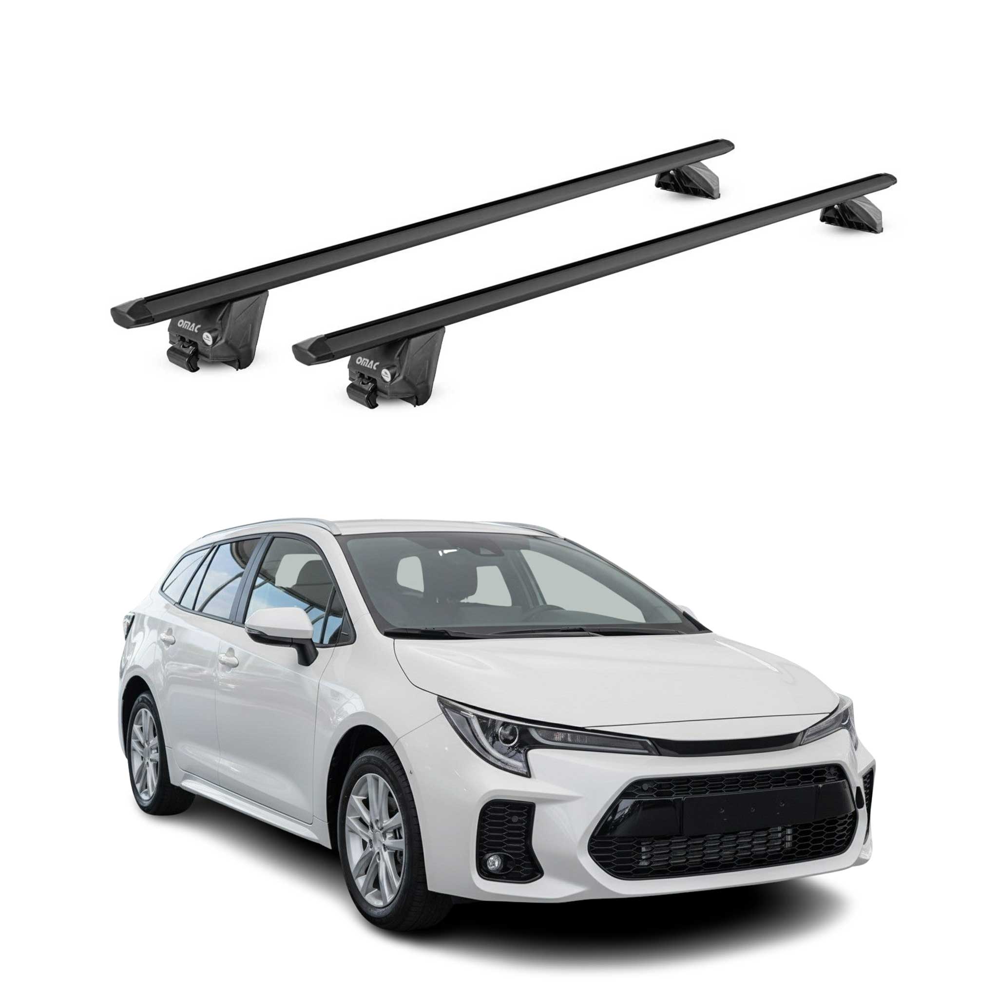 Barres de toit transversales pour Suzuki Swace 2020-2026 Alu Noir 2 pièces ABE