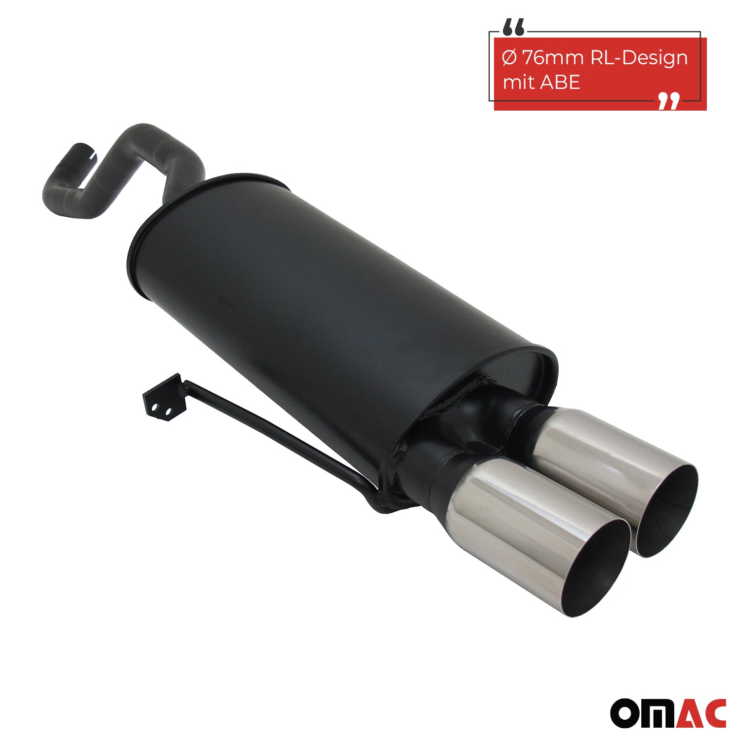 Échappement arrière sport Novus pour Renault Clio 3 2x76mm RL-Design avec ABE