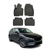 OMAC Tapis de sol en caoutchouc pour Mazda CX-5 2017-2025 Noir Premium