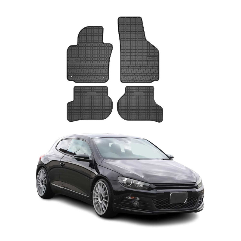 Tapis de Sol pour VW Scirocco III 2008-2017 OMAC Noir Caoutchouc