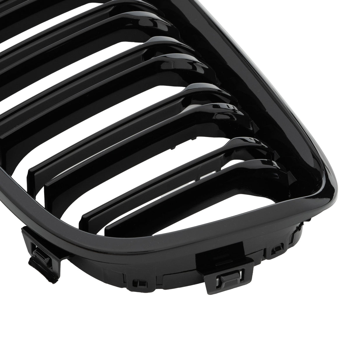 JOM Calandre pour BMW (F20/F21) 2011-2015 Doppelrippe Noir ABS Noir Brillant