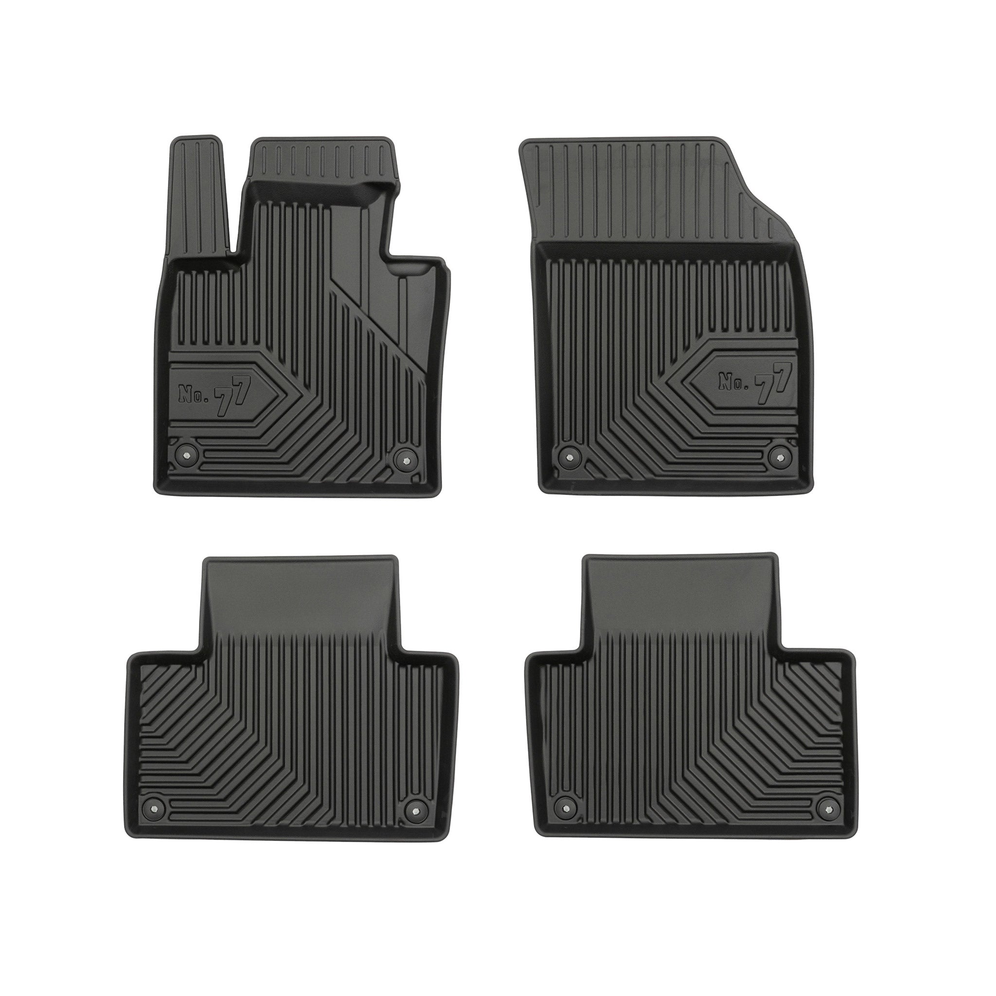 Tapis de Sol de Voiture pour Volvo XC90 II 2015-2026 TPE Antidérapant Noir 4Pcs