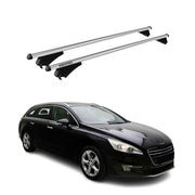 Tiger Barres de toit transversales pour Peugeot 508 Break 2018-2025 Alu Gris 2x