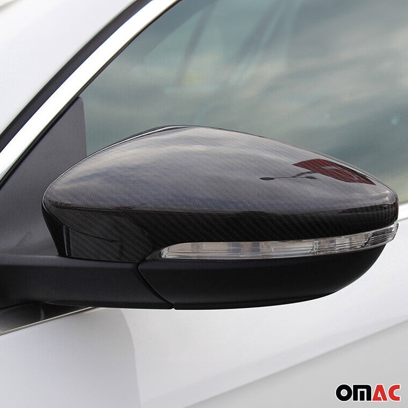 Coques de Rétroviseurs pour VW Scirocco 2008-2017 en Carbone Noir